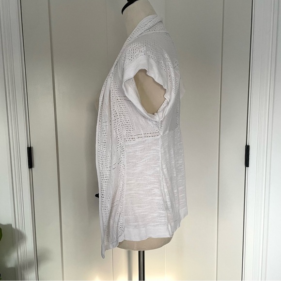 Mossimo- Open front white short sleeve cardigan- Women’s XS - Picture 3 of 8
